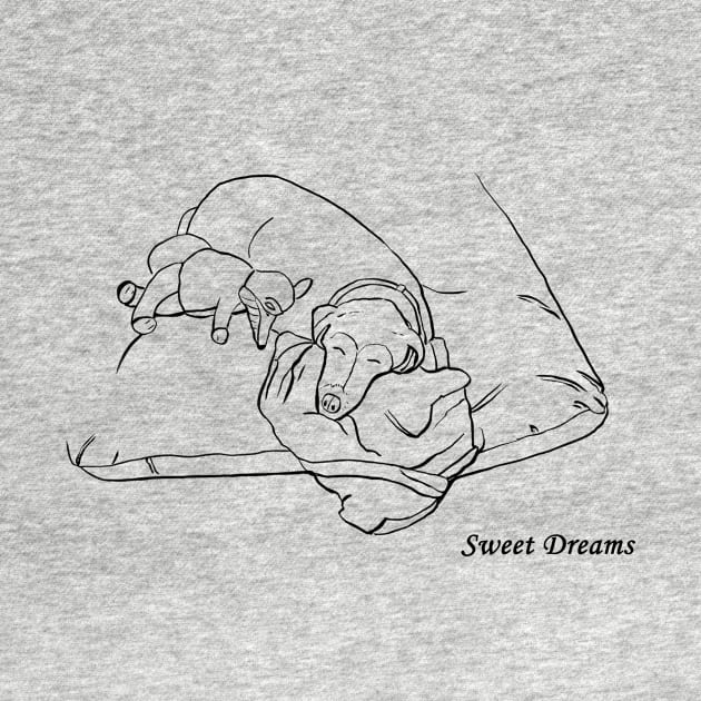 Sweet Dreams Beagle sleeping by Sandraartist